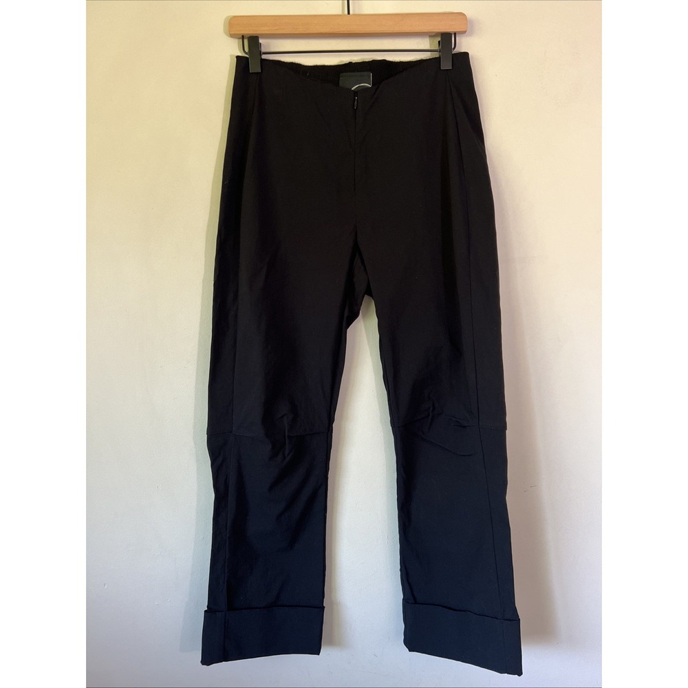 Porto San Francisco Pants Womens Size 2 M Verona Pull On Front Zip Cuffed Black